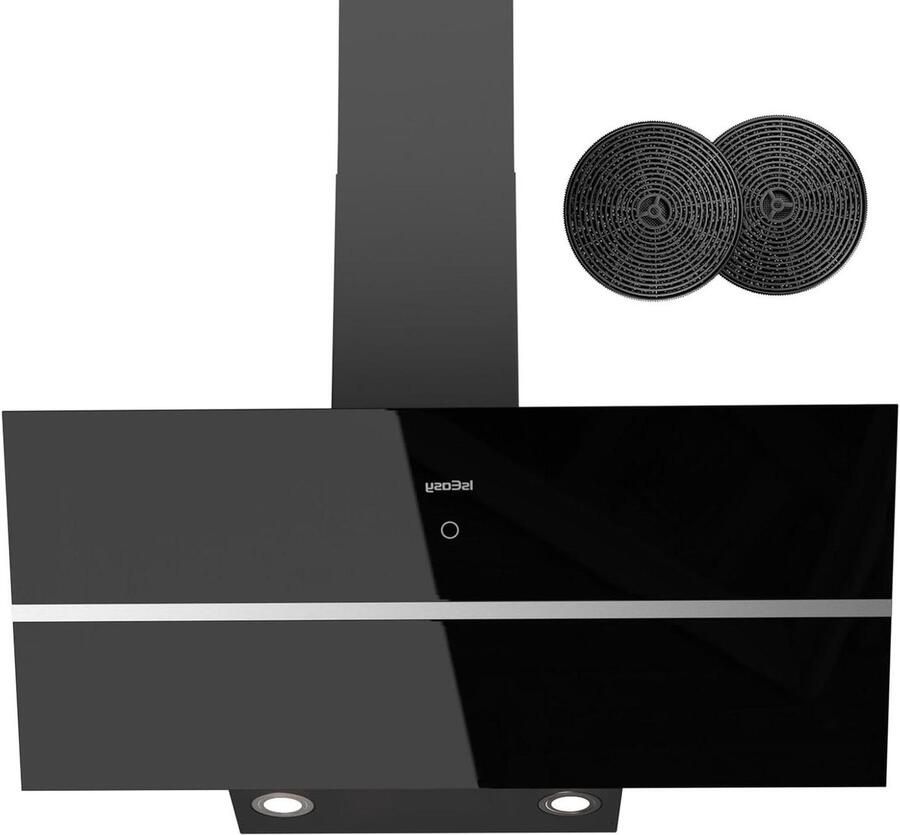 Afzuigkap Keukenventilator Koken Luchtzuivering 578 m³ u Sterk Zuigvermogen 90 cm Zwart