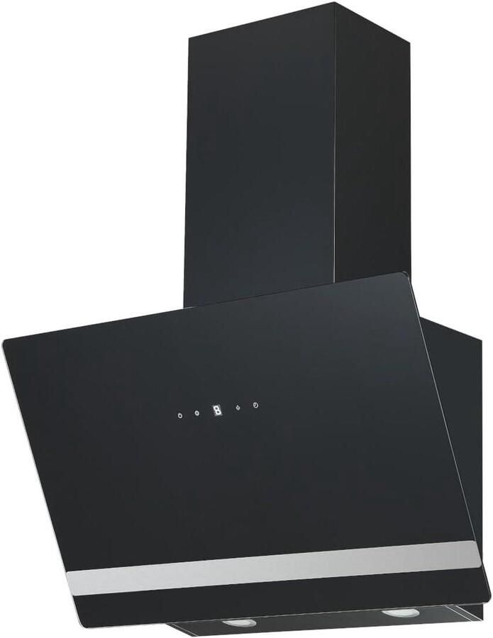 Afzuigkap Keukenventilator Kooklucht Afvoeren Touch Control Display 60cm Breed Zwart