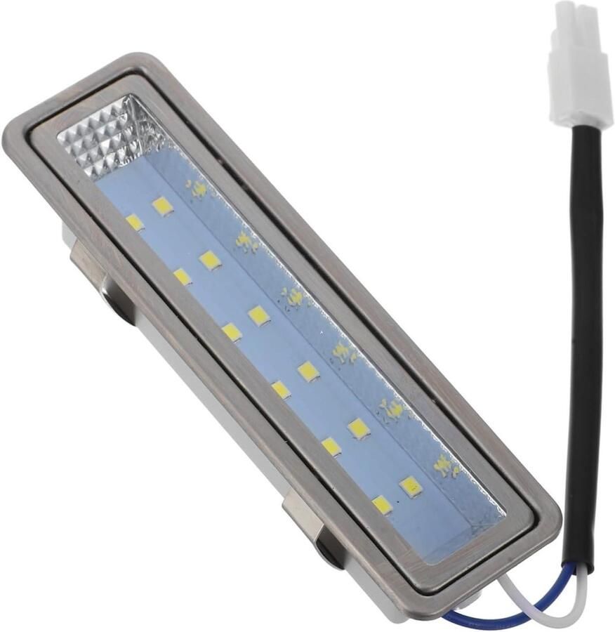 Afzuigkap lamp afzuigkap licht verlichting vervangingslampje motorkap LED-keukenlamp LED-verlichting afzuigkap LED afzuigkaplamp afzuigkapverlichting vervangen legering Zilver