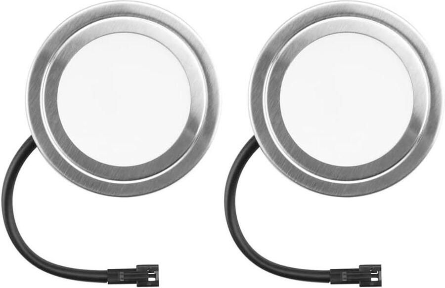 Afzuigkap Lampen Keukenverlichting Gloeilampen Onderbouw Verlichting Roestvrij Staal Frame 65-70 mm Diameter Zilver