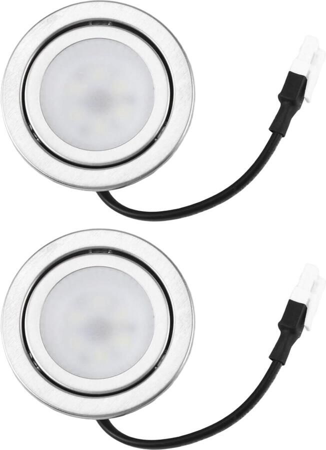 Afzuigkap LED-Lampen Keukenverlichting Koken Verlichten Energiezuinig Metalen Ontwerp 2 Stuks Zilver