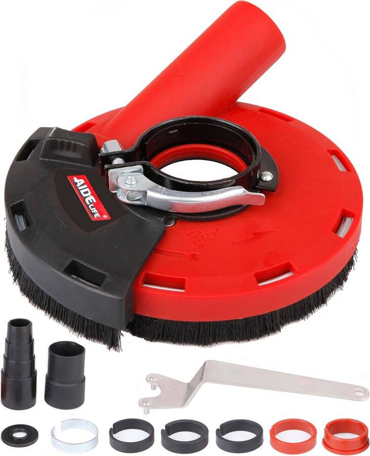 Afzuigkap met Borstelkrans voor Haakse Slijper 115 125mm