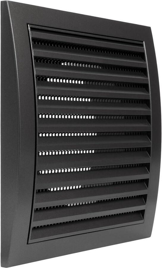 Afzuigkap met Flap Ventilatierooster Luchtstroom Regelen Ingebouwde Gaasbescherming 125 mm 5 inch Antraciet - Foto 1