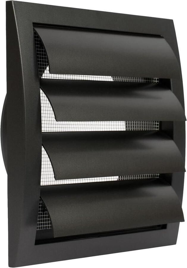 Afzuigkap met insectenwering Ventilatierooster Buiten Luchtcirculatie Optimaliseren Weerbestendig Ontwerp Ø150 mm Antraciet