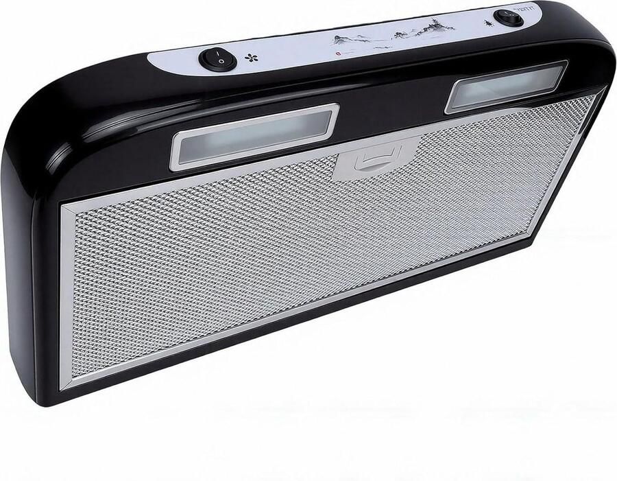 Afzuigkap met LED Keukenventilator Camper Koken Stille Werking 60 cm Breed Zwart