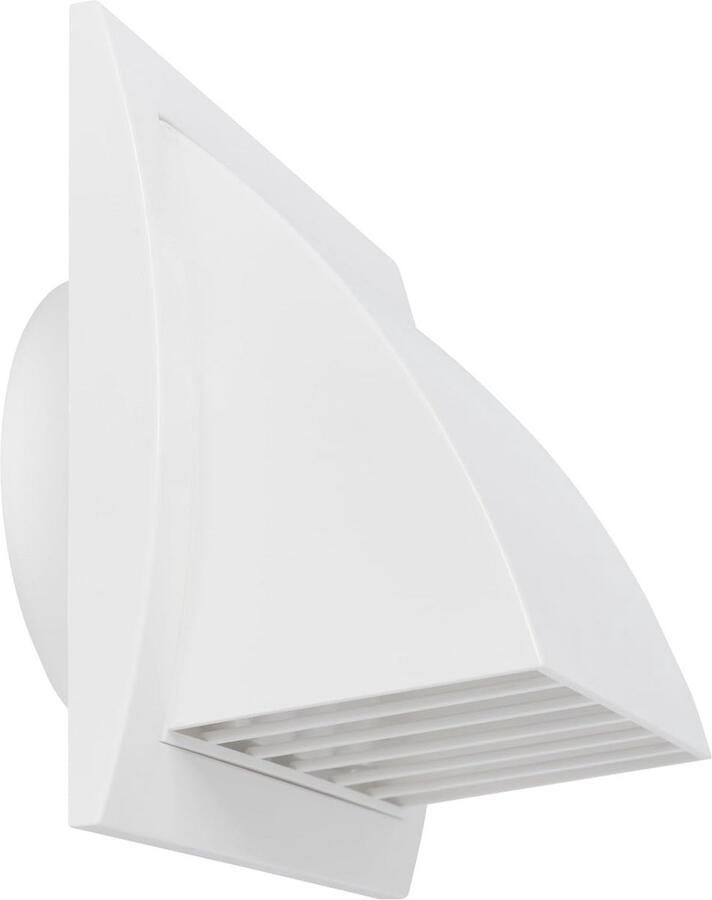 Afzuigkap met Regenhoes en Klep voor Binnen- en Buitenventilatie 10 cm Wit