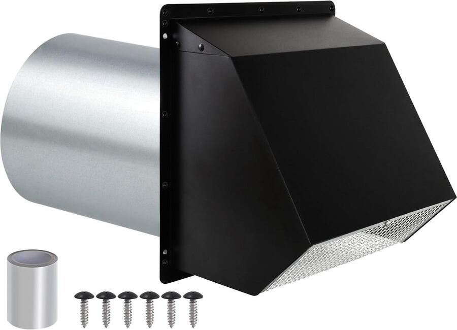 Afzuigkap met Scherm en Demper voor Ventilatiepijpen van 10 5 cm - Foto 1