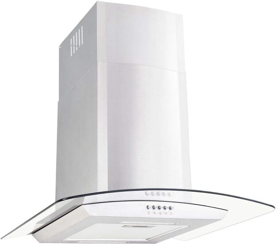 Afzuigkap met Verlichting Ventilator Keuken Lucht Zuiveren 3 Snelheden Instelbaar 60x45x43-70cm Zilverkleurig - Foto 1
