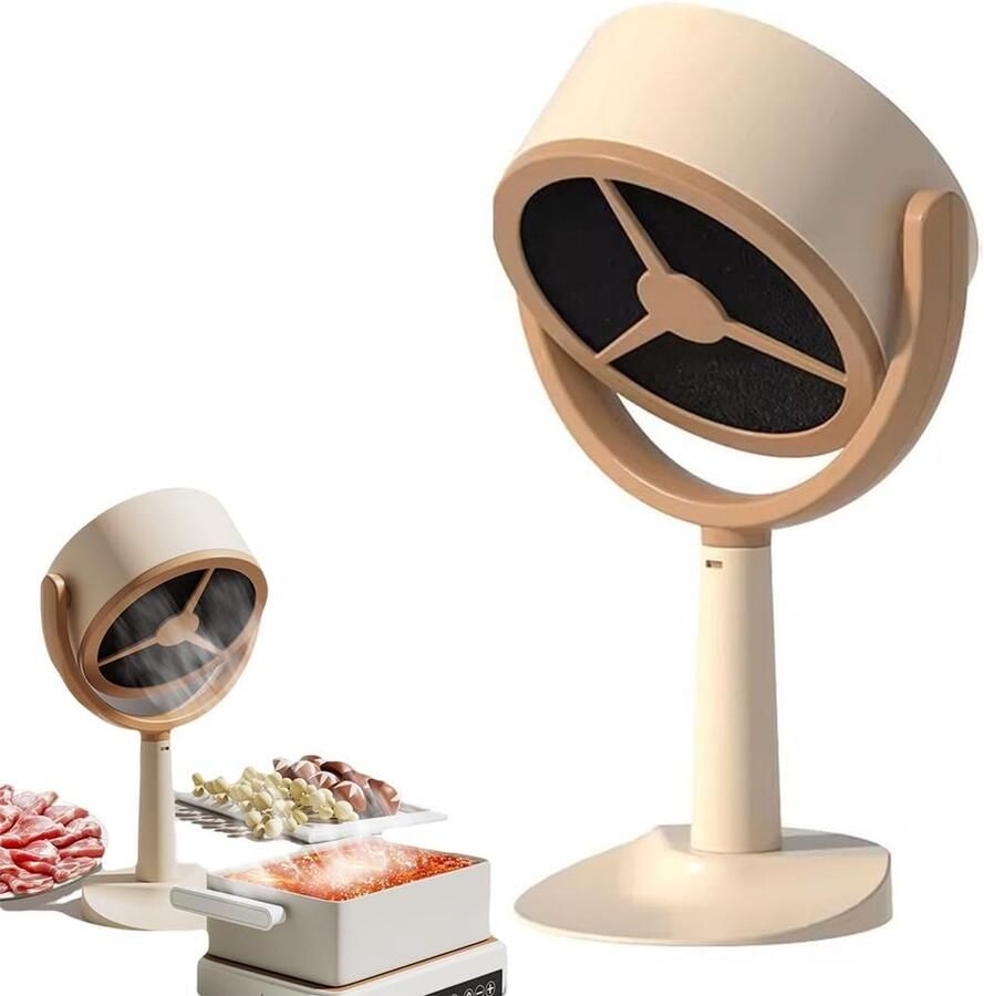 Afzuigkap Mini-afzuigkap voor op het bureau Draagbare luchtreiniger Verwijdert rook en geuren Verwijdert effectief sigaretten- e-sigaretten- en huisdiergeuren; geschikt voor auto's kantoren en woningen (khaki)