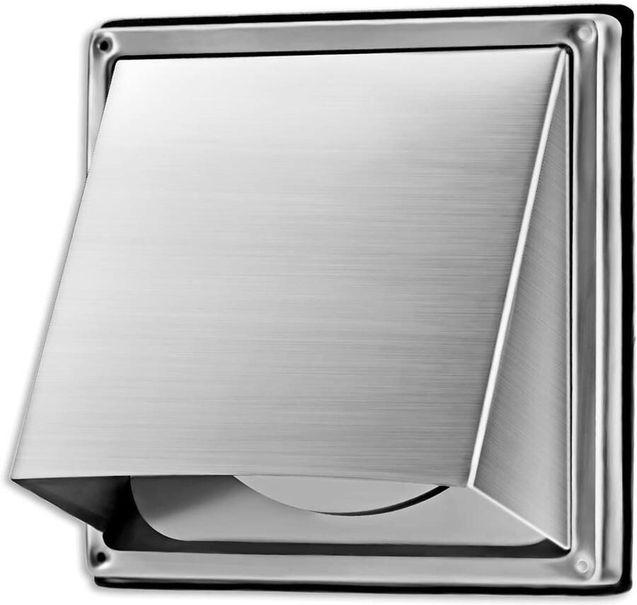Afzuigkap Muur Vent Muurrooster Afzuiging Ventilatie Creëren Niet Terugkeer Flap 6-Inch 150mm Zilver