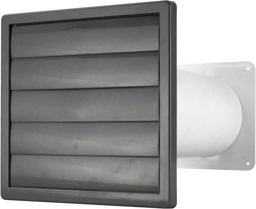 Afzuigkap Muurdoorvoer Set Grijs Ø 150 mm met Terugslagklep