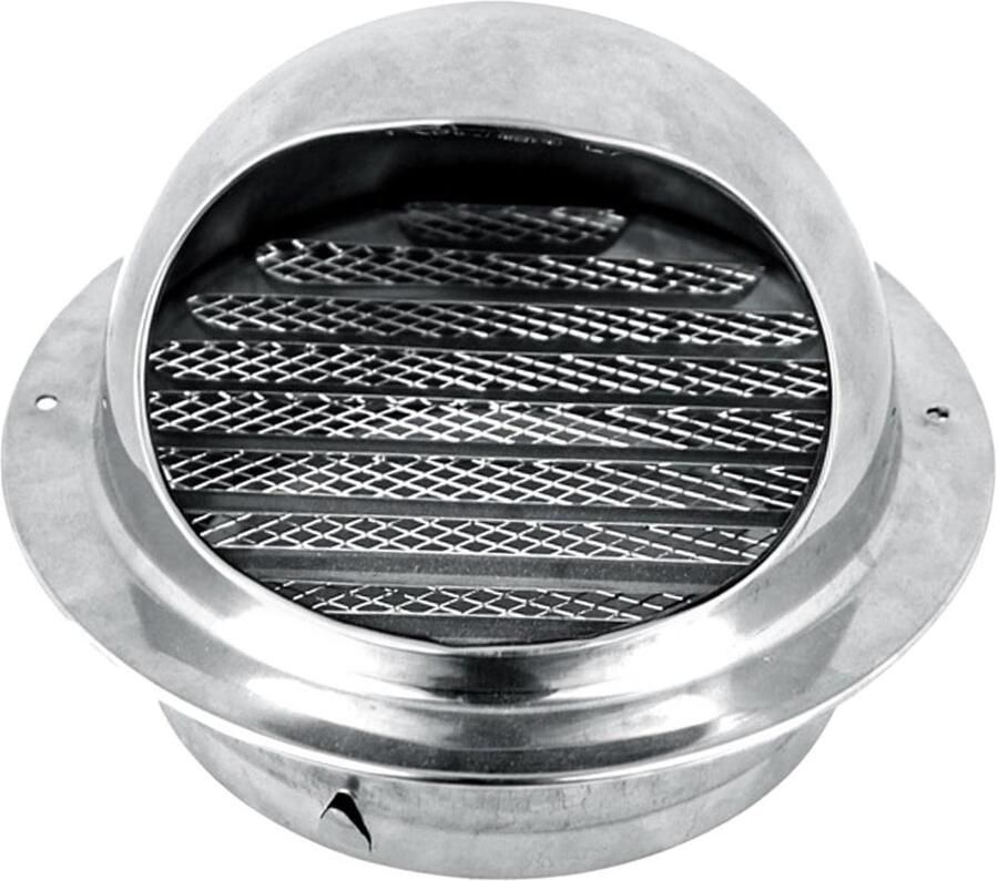 Afzuigkap Roestvrij Staal Ventilatiekap RVS Binnenhuis Ventilatie Ingebouwd Vliegengaas 100mm Zilver