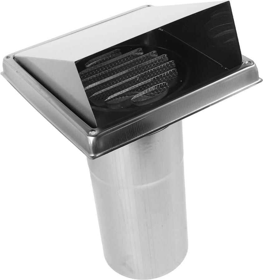 Afzuigkap Roestvrijstaal Ventilatiedeksel Buiten Keuken Ventilatie Waterdicht Regen Schild 102 cm Zilver - Foto 1