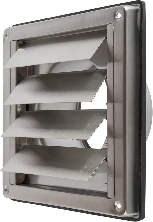 Afzuigkap rooster Ventilatie luik Lucht afvoeren Zwaartekrachtsluiter 125 mm Grijs