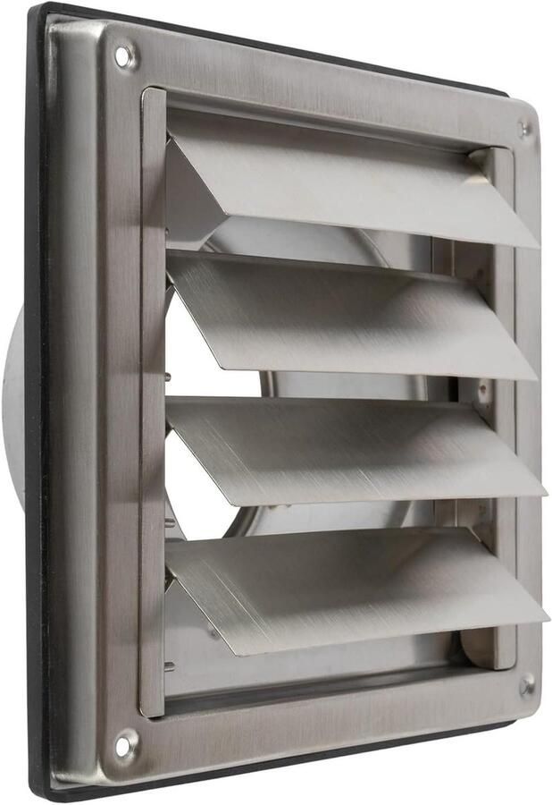 Afzuigkap Rooster Ventilatie Luik Vocht Geur Controle Automatische Sluiter 125 mm Flens Grijs