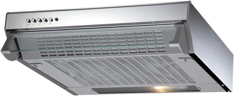 Afzuigkap RVS Keukenventilator Dampkap Koken Geuren Verwijderen 3 Snelheden 60 cm Roestvrij staal