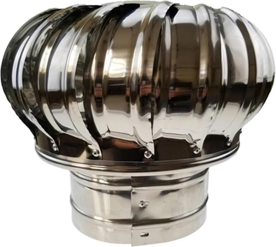 Afzuigkap RVS Ventilatiekogel Dak Lucht Afvoeren Geen Stroom Nodig 110 mm Zilverkleurig