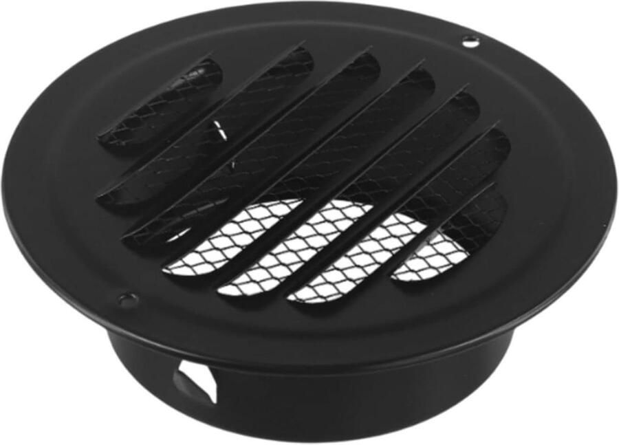 Afzuigkap Uitlaat Wandventilatie Rooster Luchtcirculatie Verbeteren Fijn Mesh Bescherming 100 mm Zwart