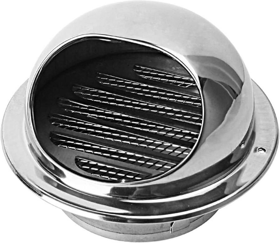 Afzuigkap Ventilatie Lamellenrooster Muur Verse Lucht Zwaartekrachtklep 70 mm Zilver