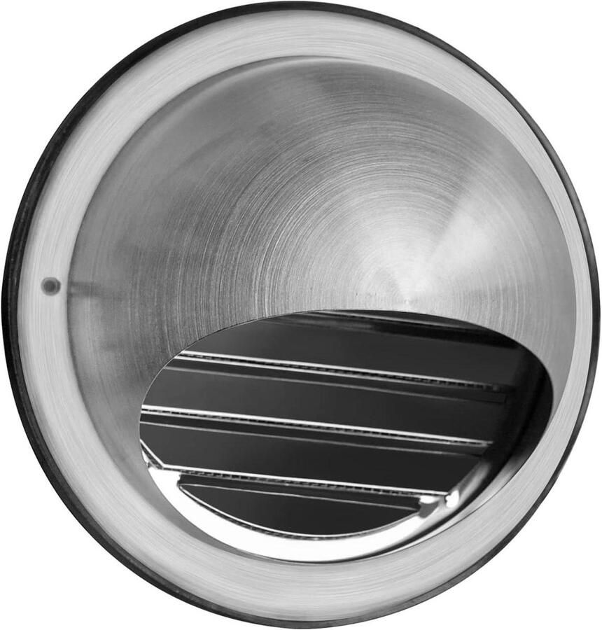 Afzuigkap Ventilatie Ventilatierooster Muur Ventilatie Afvoeren Vliegengaas Druppeldeflector 100 mm Grijs