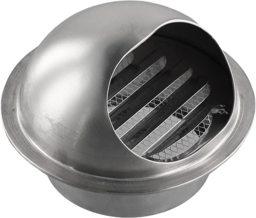 Afzuigkap Ventilatie Wandontluchting Ventilatie Buiten Anti Insecten Gaas 100 mm Zilver