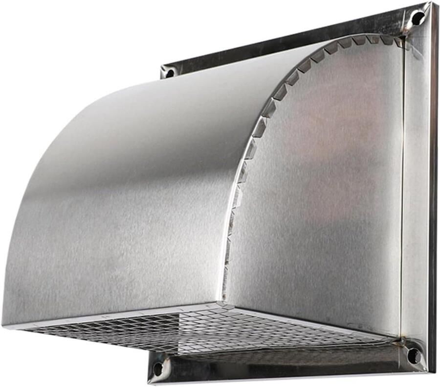 Afzuigkap Ventilatiekap Roestvrij Staal Buitenbescherming Wind- en Regenbestendig Maten Zilver - Foto 1