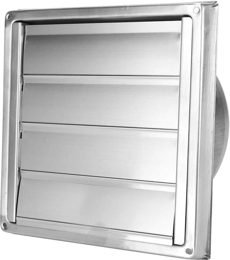 Afzuigkap Ventilatiekap Rooster Grill Buitenlucht Ventilatie Weerbestendig Ongediertebestendig 18 cm Zilver