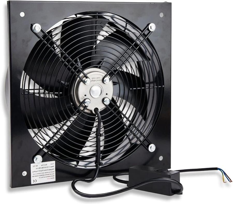 Afzuigkap Ventilator Industriële Ventilator Axiale Blazer Luchtkwaliteit Verbeteren Robuust Metaal Ontwerp 300 mm Zwart