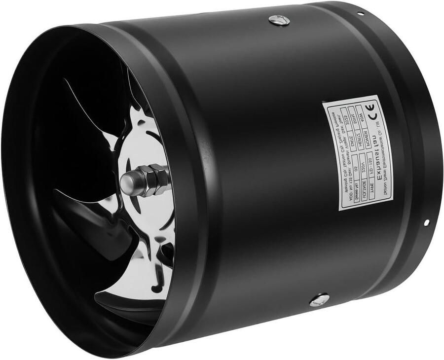 Afzuigkap Ventilator Mobiele Afzuiging Ruimte Ventileren Stille Koperen Motor 15x15 cm Zwart