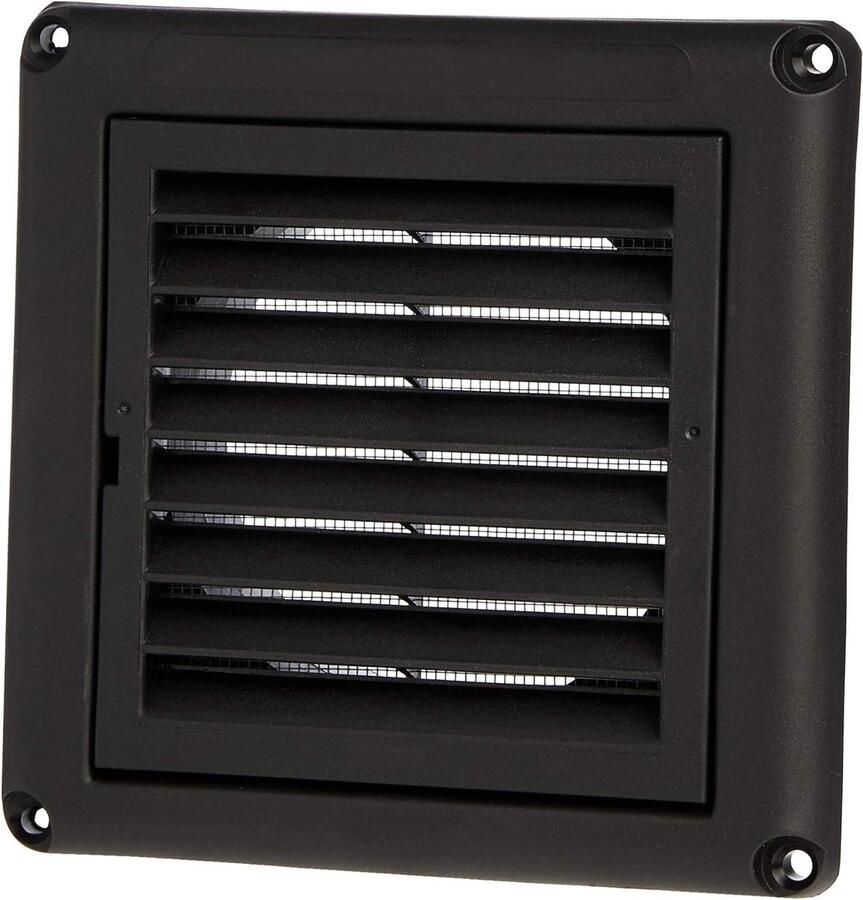 Afzuigkap Ventilator Rooster Ventilatie Grille Insecten Buiten Houden Met Vliegengaas 100mm Zwart