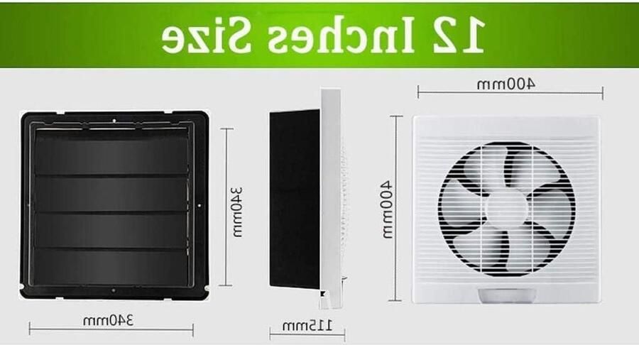 Afzuigkap Ventilator Uitlaatventilator Keuken Ventilatie en Ontgeuring Geluidsarme Stille Editie 8 Inch Wit
