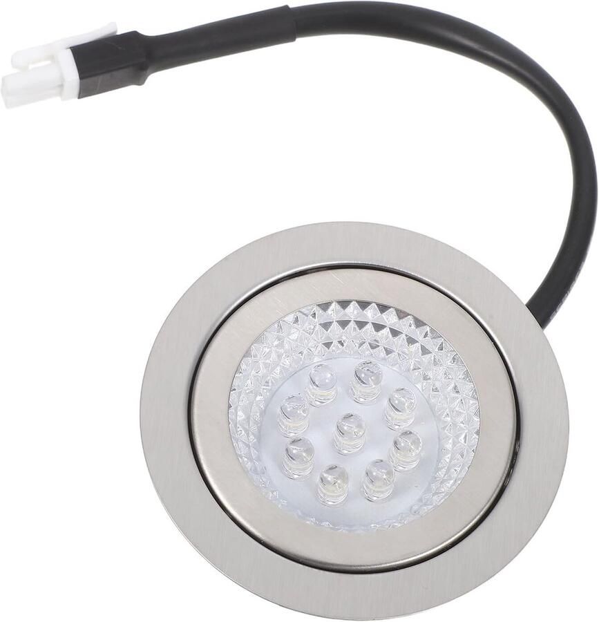 Afzuigkap Verlichting Keukenlamp LED Veilig Koken Platte Ronde Lamp 6.8 cm Diameter Zilver