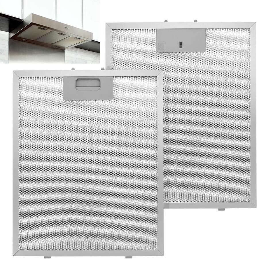 Afzuigkap Vetfilter Aluminium 320 x 260 mm Vervangingsfilter met 5-Lagen Technologie Universeel