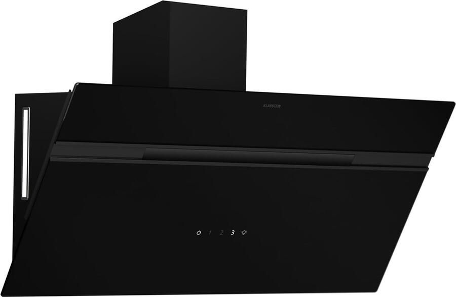 Afzuigkap Wandmodel Keuken Verse Lucht 9 Kleuren Verlichting 90 cm Zwart