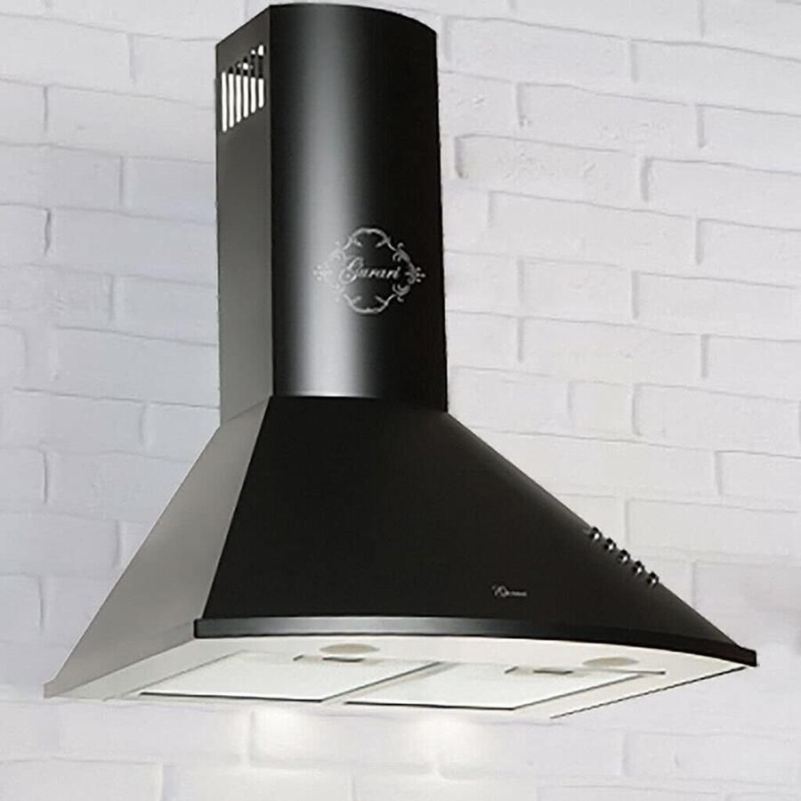 Afzuigkap Wandmontage Keuken Ventilatie Snel Koken Zeer Krachtige Afzuiging 60 cm Breed Zwart