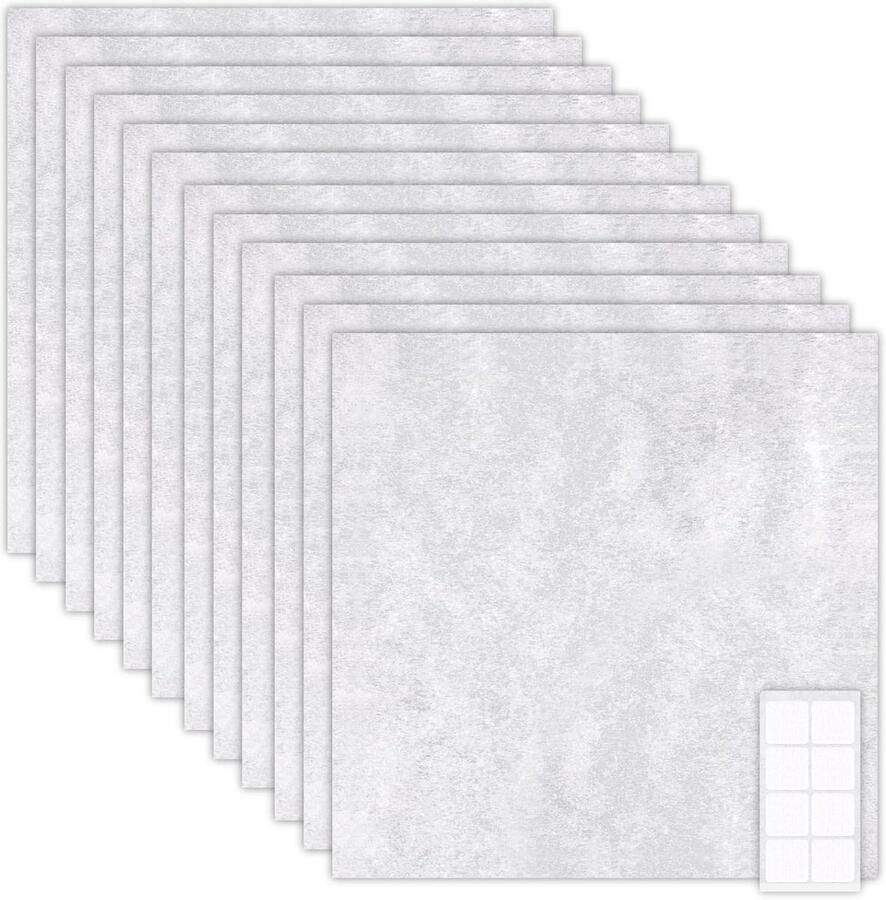 Afzuigkapfilter Wit 43 x 45 cm Snijbaar Vliesstof Voor Standaard Afzuigkappen