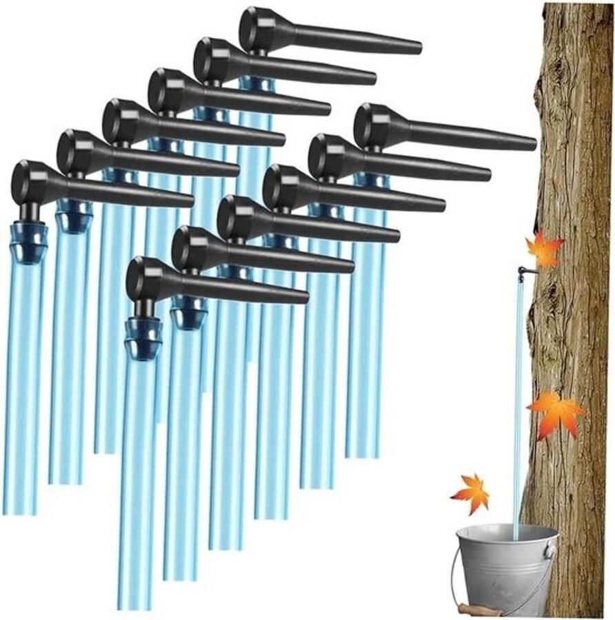 Ahornsiroop Kranen Sap Tappen Natuurlijke Sapwinning Voedselveilig Plastic 12 Sets Transparant