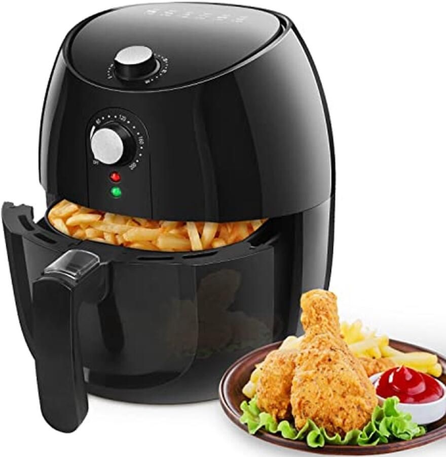 Aigostar Hayden 30PYC Airfryer Hot Air Fryer 3.5L 900g fries 1500W- Black
