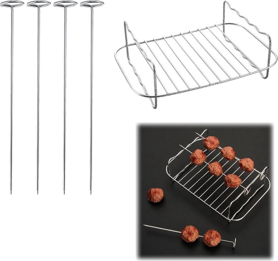 Air Fryer Accessoires Air Fryer Rekset Accessoires voor Air Fryer met 4 Bakpennen