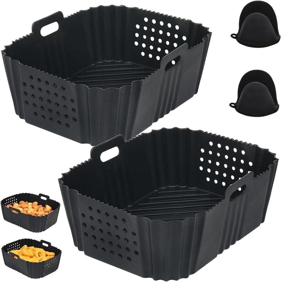 Air Fryer Siliconen Liner Herbruikbaar en Geperforeerd Accessoires voor XXL Airfryer