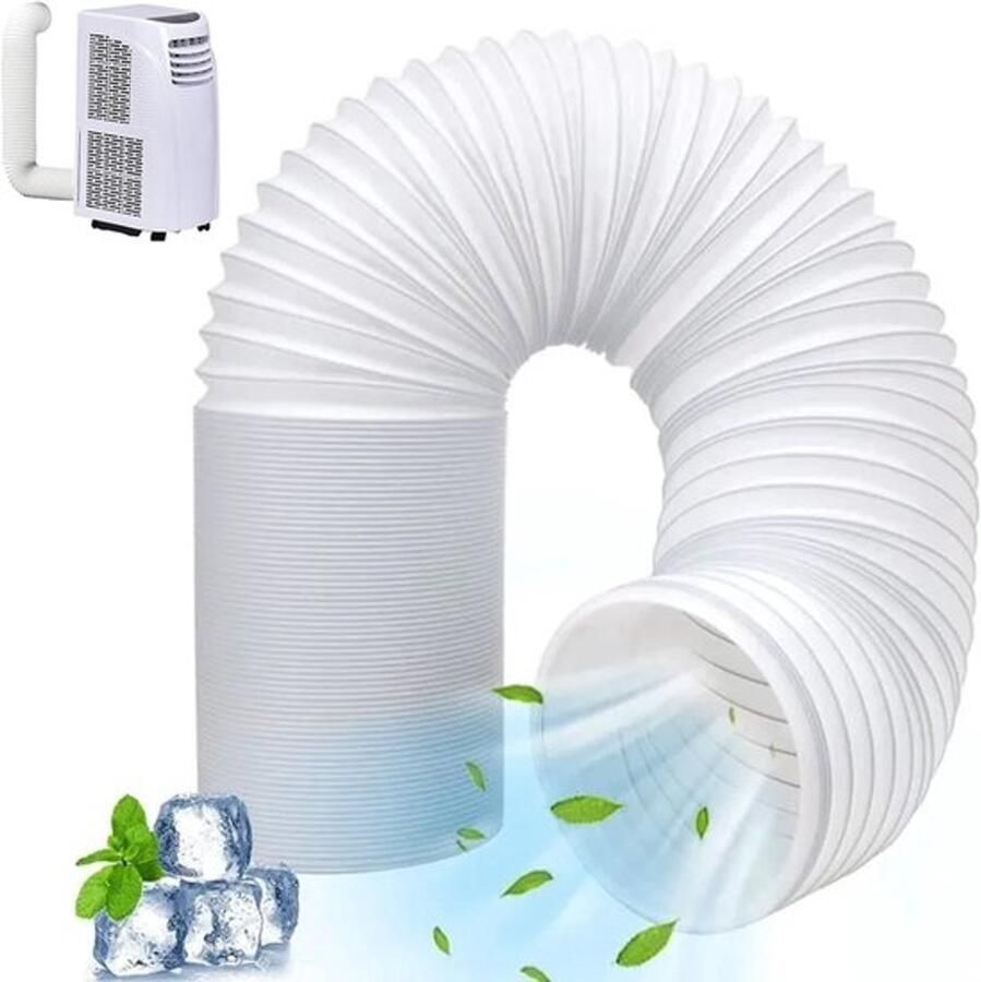 Airco slang 130 mm Linkshandige Luchtafvoerslang Airco Slang Afvoerslang Airco Slang Afvoerslang Mobiele Airco Buitenmaat Ø130mm Lengte 1.5 Meter Geschikt Voor: Luchtventilatie Voor Airconditioning Wasdroger Afzuigkap Drogerslang