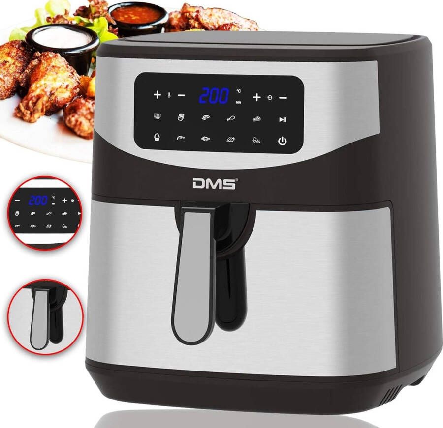 Airfryer 10 Programma's Heteluchtfriteuse 7L Vetvrij Timer Digital Touch Display