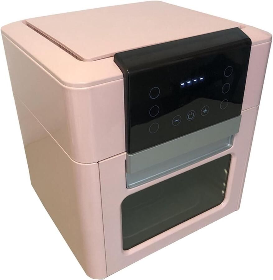 Airfryer 12 Liter Heteluchtfriteuse Multifunctioneel Gezond Koken 8-in-1 Functies 1600 Watt Vermogen Roze