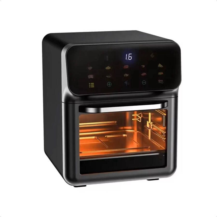 Airfryer 12L 11 in 1 Multifunctionele Elektrische Oven 1700 Watt Led Touchscreen Met Venster Air Fryer RVS