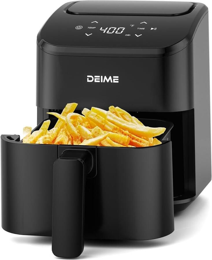 Airfryer 2 8 Liter – Mini Heteluchtfriteuse – 4-in-1 Bakken Braden Opwarmen – Stil – Antiaanbaklaag – 900W Zwart