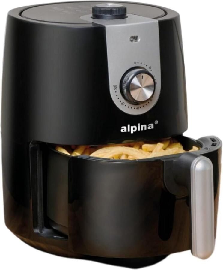Airfryer 2L Heteluchtfriteuse voor 2 tot 3 Personen met Timer en Aanpasbare Temperatuur Gezond Frituren en Makkelijk schoon te maken