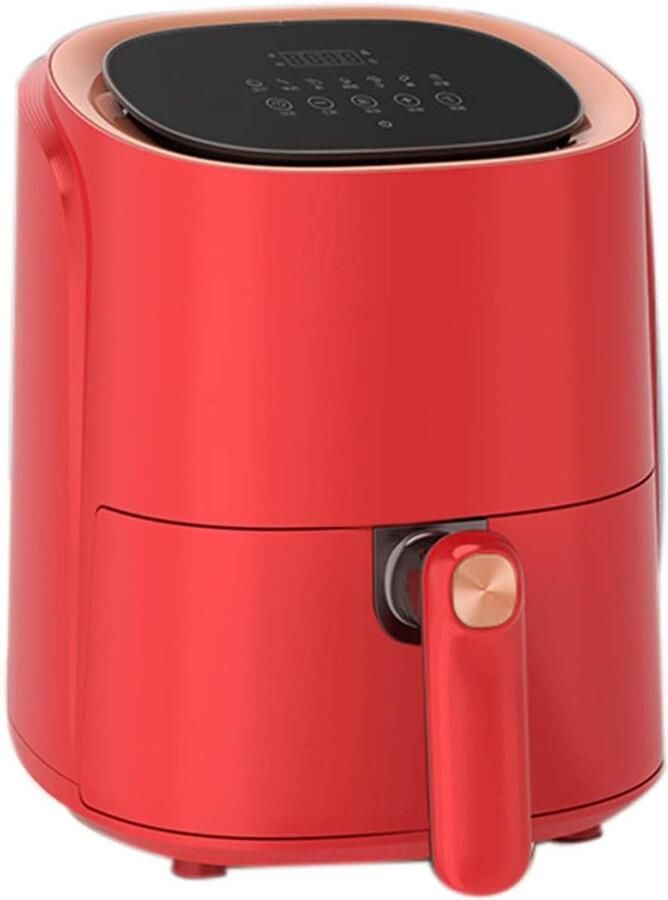 Airfryer Heteluchtfriteuse Olievrije Friteuse Gezond Koken Digitaal Touchscreen Display 4.6 Liter Rood
