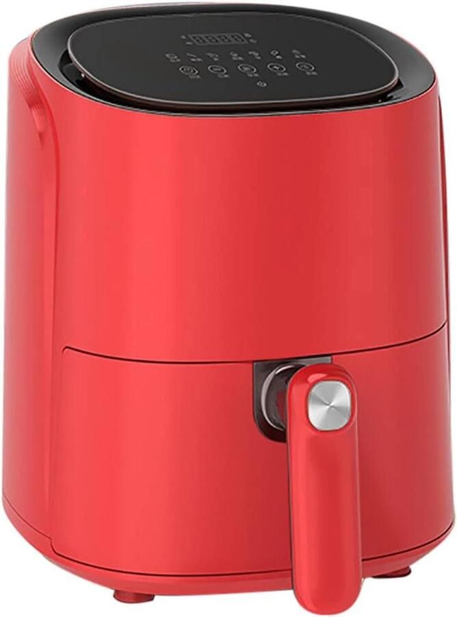 Airfryer Heteluchtfriteuse Olievrije Friteuse Gezond Koken Digitaal Touchscreen Display 4.6 Liter Rood