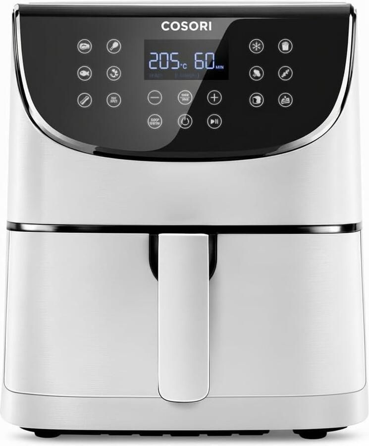 Airfryer 5 Liter XXL – Heteluchtfriteuse – 11 Automatische Programma's – Digitaal Touchscreen – Vaatwasmachinebestendig – 1700W Wit