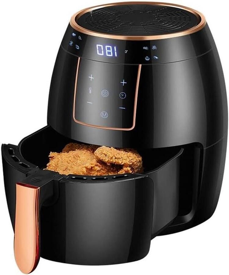 Airfryer 5.5L Heteluchtfriteuse Olievrij Gezond Koken Snelle Luchtcirculatie 5.5 liter Rood
